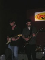Performing with guitarist Bob Hawks 